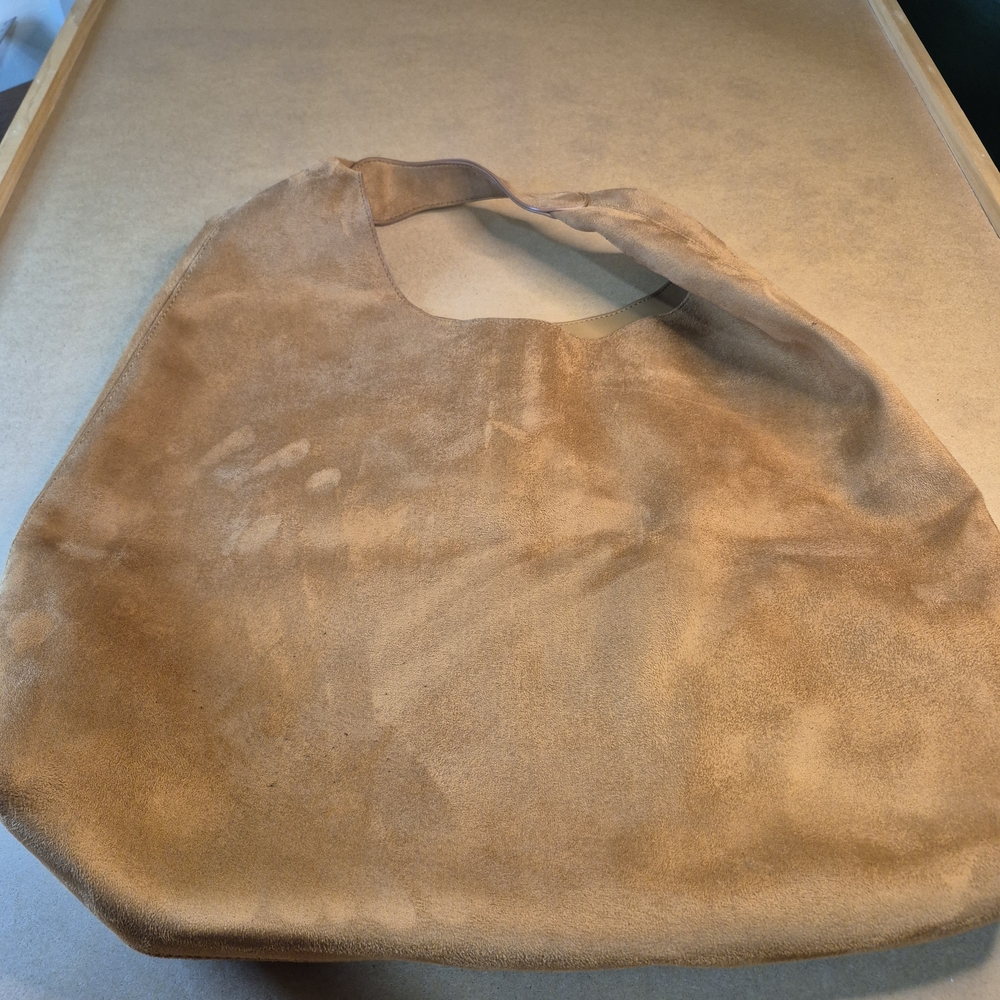 GAP Vegan Suede Hobo Bag in Tan